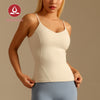 MOVING PEACH Women Sports Tank Top Adjustable Straps Yoga Top Soft Removable Bra Cups Gym Pilates Dance Daily wear CVU