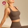 MOVING PEACH Sports Tank Top for Women Cross-aesthetic design Top Comfort Wide Shoulder Straps Yoga Crop Top Fixed Pads Pilates Fitness Dance Daily wear CVN