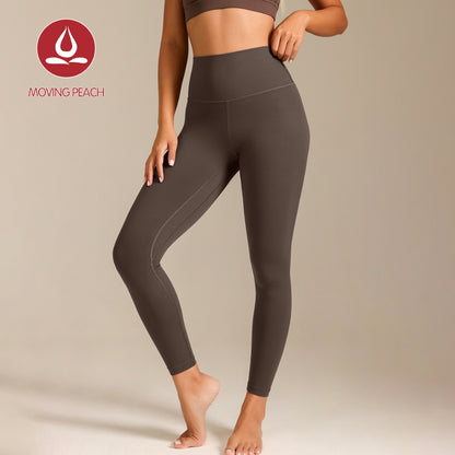 MOVING PEACH Women Sports Yoga Leggings Buttery Soft High waist Butt Lifting Training Pants Lycra Fabric Pilates Tights with Pocket Gym Dance Daily wear ELT(new)