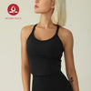 MOVING PEACH Women Yoga Tank Top Buttery Soft One-pad Integrated Type Shockproof Fitness Sports Crop Top BVI