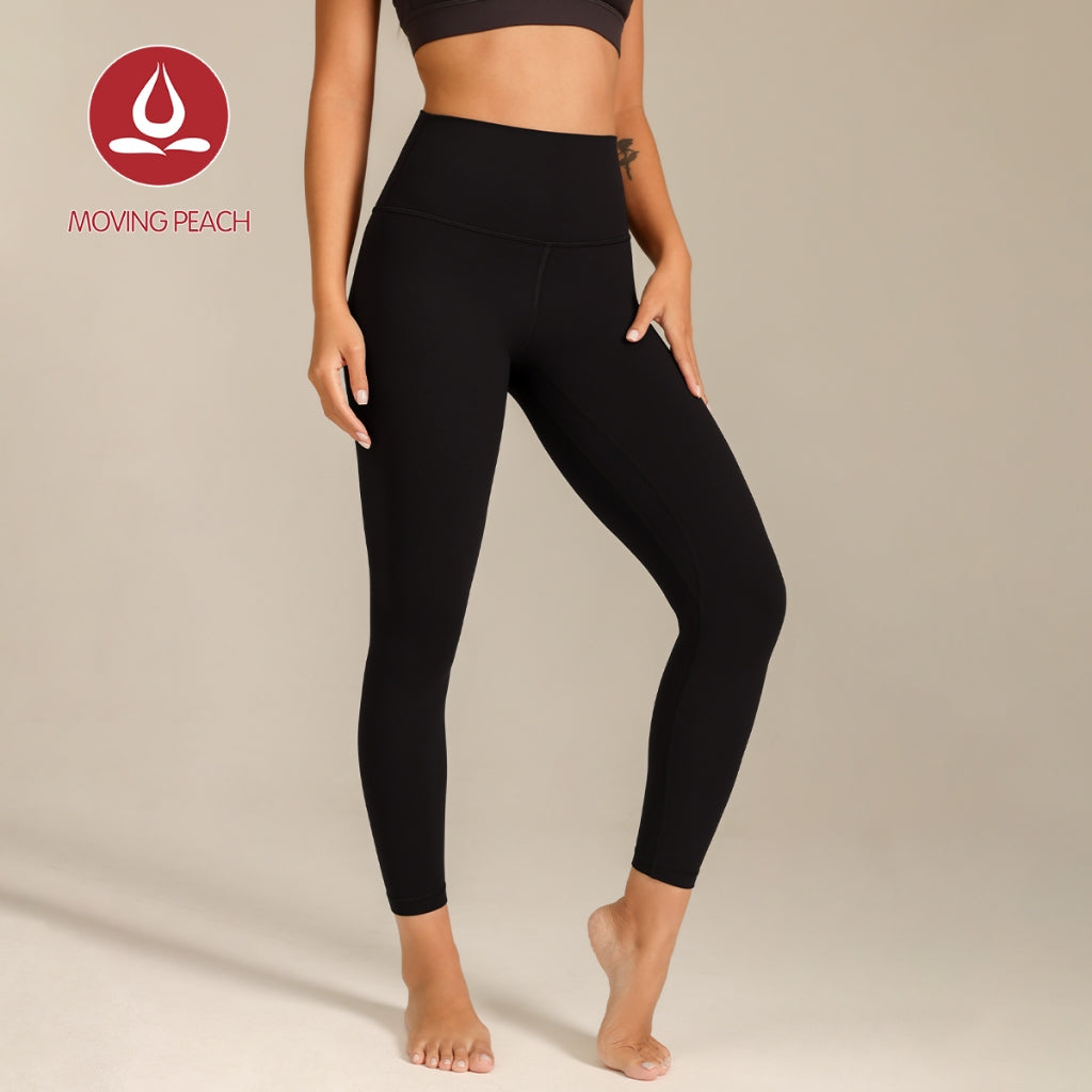 MOVING PEACH Women Sports Yoga Leggings Buttery Soft High waist Butt Lifting Training Pants Lycra Fabric Pilates Tights with Pocket Gym Dance Daily wear ELT(new)