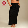 MOVING PEACH Yoga Maxi Skirt for Women Comfort Adjustable waist string Sports Skirts Breathable Yoga Fitness Daily Wear AKL