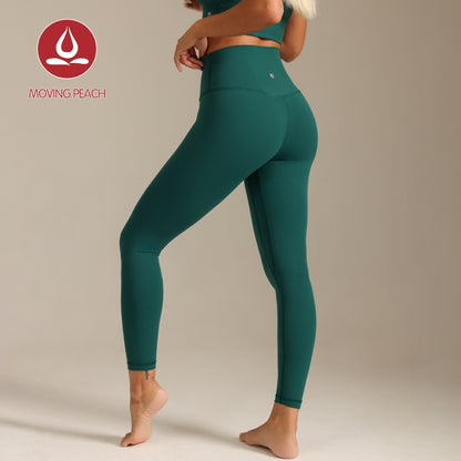 MOVING PEACH Women Sports Yoga Leggings Buttery Soft High waist Butt Lifting Training Pants Lycra Fabric Pilates Tights with Pocket Gym Dance Daily wear ELT(new)