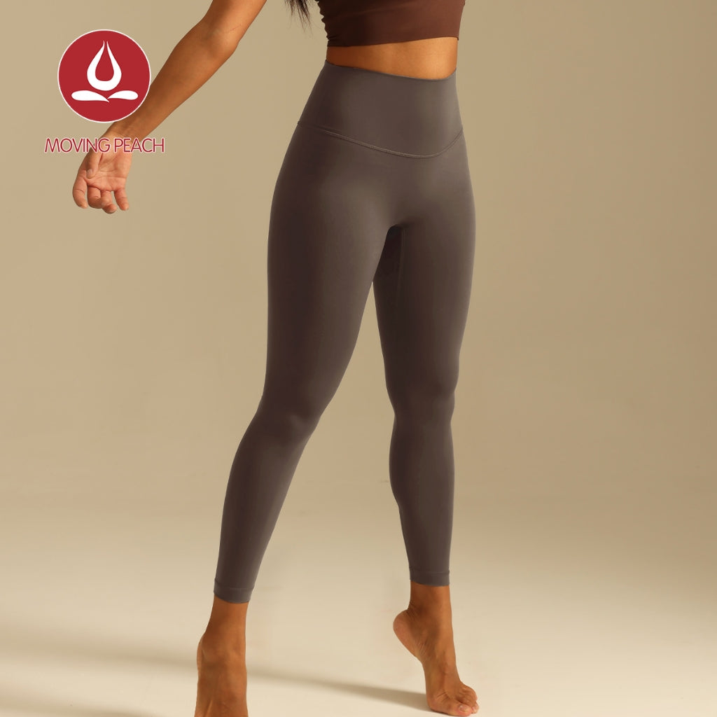 MOVING PEACH Women Sports Fitness Pants Skin-friendly High waist Yoga Trouser FlowMotion Pants BLB
