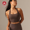 MOVING PEACH Halter Top Yoga Fitness Backless Top Breathable Removable Bra Cups Crop Top Gym Dance Daily Wear BVS2