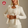 MOVING PEACH Women Sports Coat Cool Feeling Slim Fit Full-Zip Fitness Jacket Outdoor Training Running Daily Wear ASD