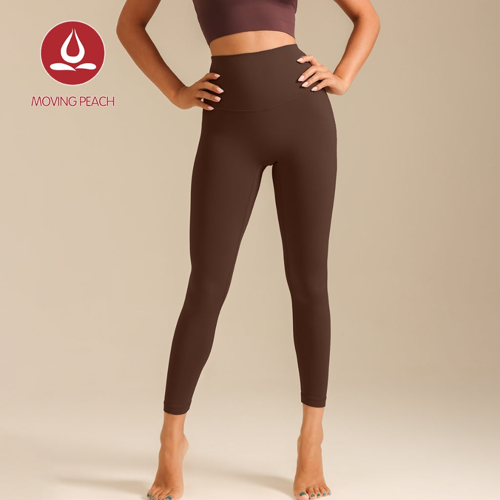 MOVING PEACH Women Sports Fitness Pants Skin-friendly High waist Yoga Trouser FlowMotion Pants BLB