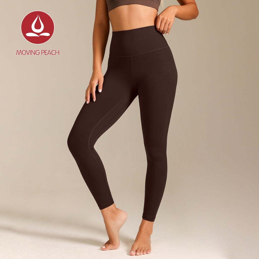 MOVING PEACH Women Sports Yoga Leggings Buttery Soft High waist Butt Lifting Training Pants Lycra Fabric Pilates Tights with Pocket Gym Dance Daily wear ELT(new)