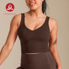 MOVING PEACH Yoga Tank Bra Sports Fitness Crop Top With Removable Pads AVV