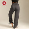 MOVING PEACH Women Loose Yoga Pants High waist Lightweight Adjustable Draped Wide-Leg Pants Quick Dry Comfort Pilates Daily wear ELF