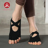 MOVING PEACH Women Sports Sock Breathable Five toe design Yoga Sock Cross Strapping Non-slip Barre Socks