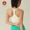 MOVING PEACH Women Yoga Tank Top Buttery Soft One-pad Integrated Type Shockproof Fitness Sports Crop Top BVI