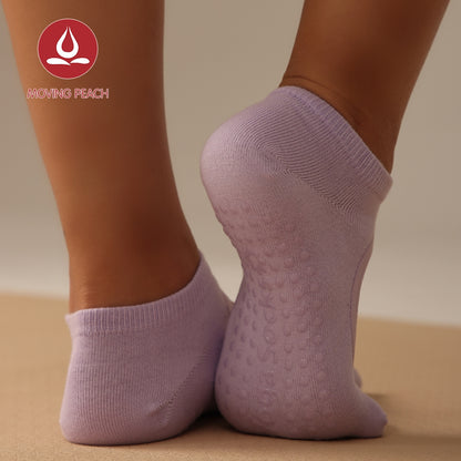 MOVING PEACH Yoga Socks Pilates Socks Soft Breathable Non-Slip Dance Socks Barre Socks