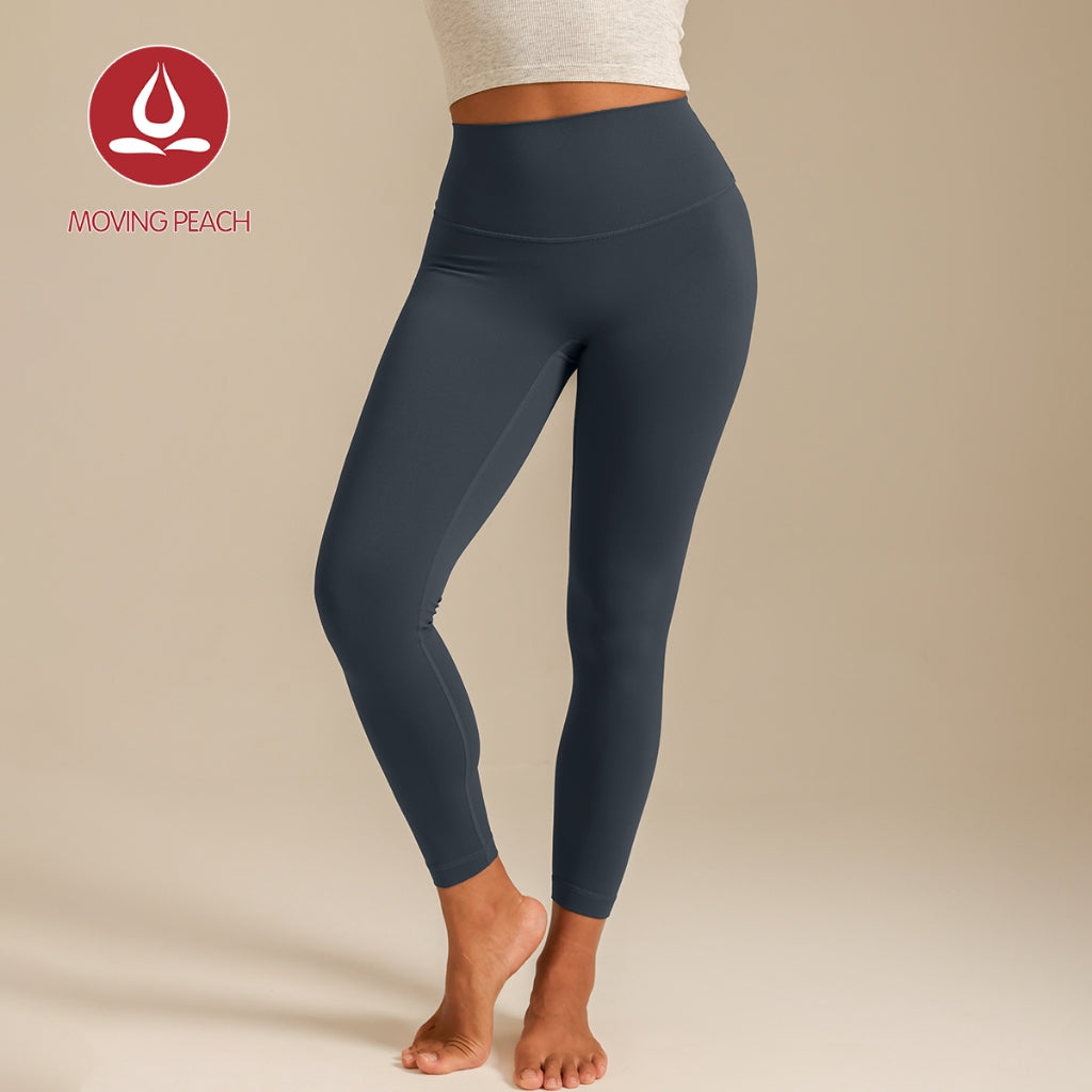 MOVING PEACH Women Sports Fitness Pants Skin-friendly High waist Yoga Trouser FlowMotion Pants BLB