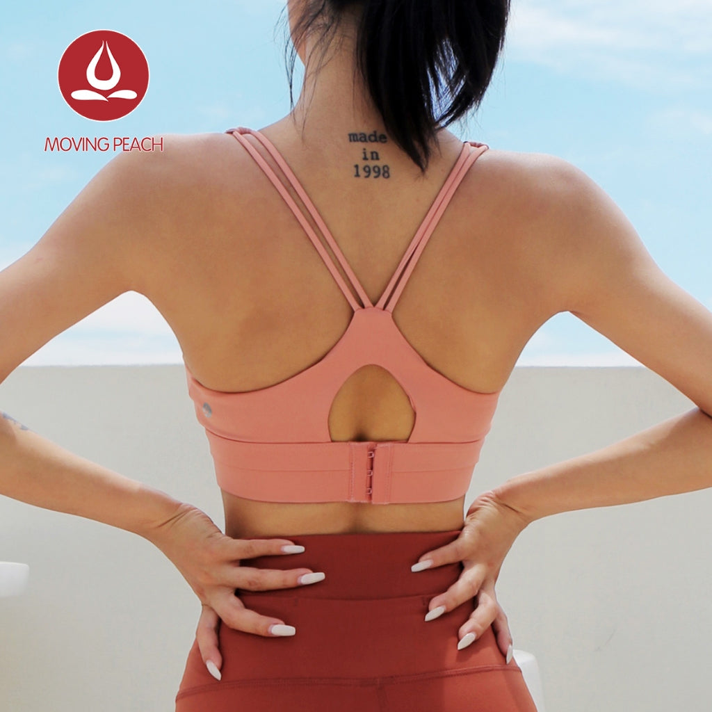 MOVING PEACH Bra women fitness underwear seamless lingerie push up bra yoga tops JBJ