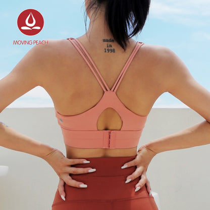 MOVING PEACH Bra women fitness underwear seamless lingerie push up bra yoga tops JBJ