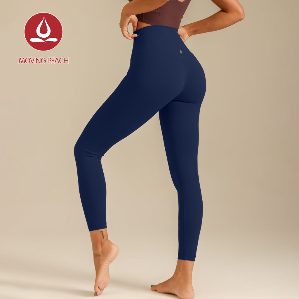 MOVING PEACH Women Sports Fitness Pants Skin-friendly High waist Yoga Trouser FlowMotion Pants BLB