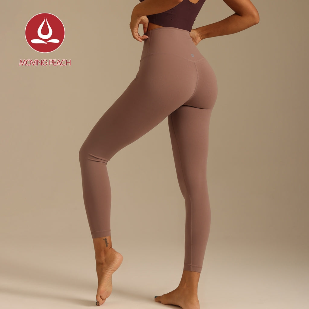 MOVING PEACH Women Sports Fitness Pants Skin-friendly High waist Yoga Trouser FlowMotion Pants BLB