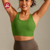 MOVING PEACH Women Sports Tank Top U-neck design Racerback Yoga Top Breathable Fixed Bra Cups Pilates Fitness Dance Daily wear CVL