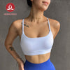MOVING PEACH Women Sports bra Double shoulder straps Nude fabric Yoga Fitness Bra CBM