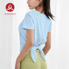 MOVING PEACH Women T-shirts Yoga Fitness Smock Dri-fit Running Top ATJ