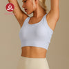 MOVING PEACH Women Sports Bra Medium Support Shockproof Running Bra Breathable Comfort Fixed Bra Cups with Back Hook Yoga Gym Dance Daily wear BBW
