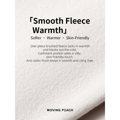 MOVING PEACH Women Wide-Leg Pants High-rise Warm Fleece Fabric Loose Sports Pants with Adjustable waist string Gym Running Dance Daily wear ELC(brushed)