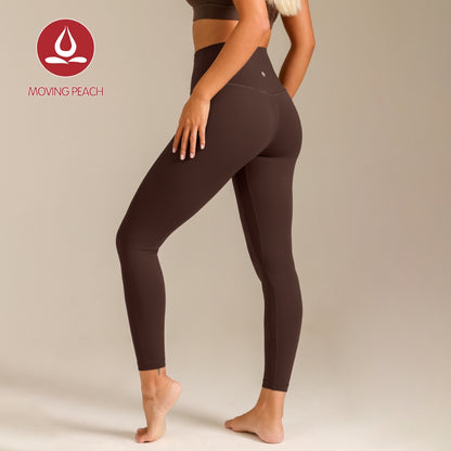 MOVING PEACH Women Sports Yoga Leggings Buttery Soft High waist Butt Lifting Training Pants Lycra Fabric Pilates Tights with Pocket Gym Dance Daily wear ELT(new)