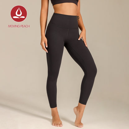 MOVING PEACH Women Sports Yoga Leggings Buttery Soft High waist Butt Lifting Training Pants Lycra Fabric Pilates Tights with Pocket Gym Dance Daily wear ELT(new)