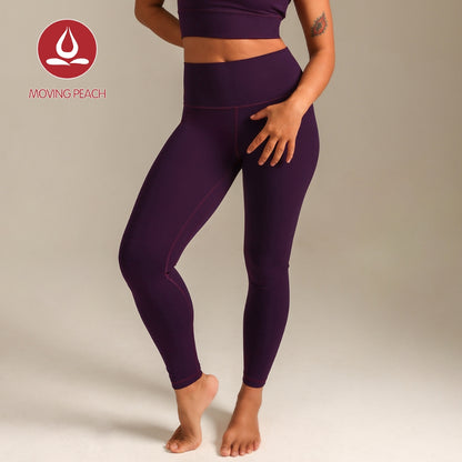MOVING PEACH Women Sports Yoga Leggings Buttery Soft High waist Butt Lifting Training Pants Lycra Fabric Pilates Tights with Pocket Gym Dance Daily wear ELT(new)