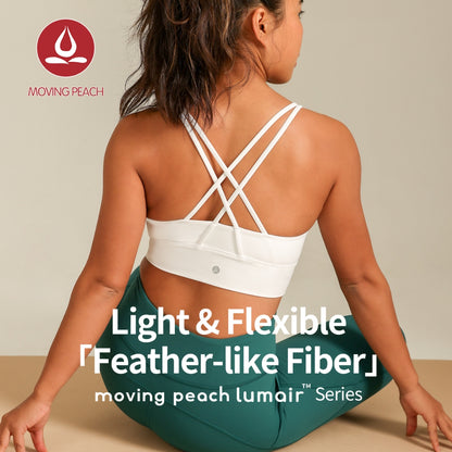 MOVING PEACH Women Sports bra Medium Support Shockproof Beauty-back Running Training Bra Removable Bra Cups Fitness Cycling wear ABO(upgraded)