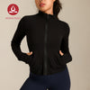 MOVING PEACH Women Sports Jackets Slim Fit Mock neck Fitness Coat Full Zip Outdoor Running Daily wear AST