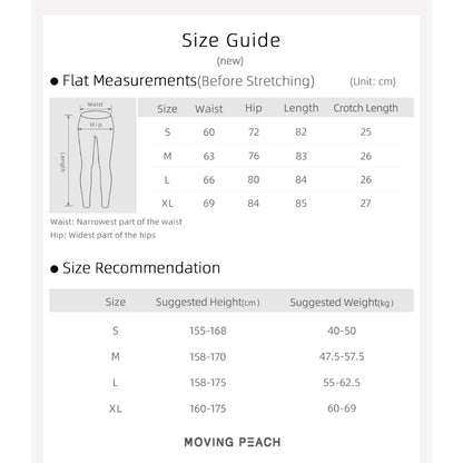 MOVING PEACH Women Yoga Leggings High waist Multi-Pocket Fitness Leggings Quick-Dry High Stretch Sports Pants Gym HIIT Training Daily wear CLQ(new)