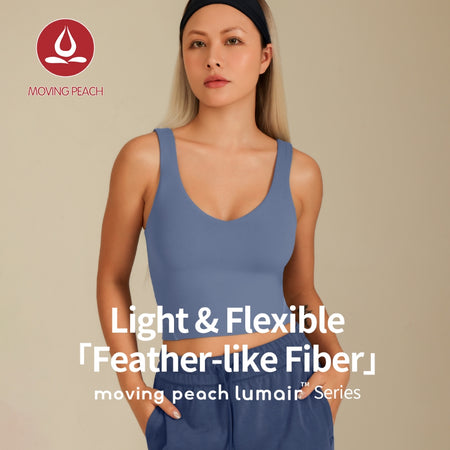 MOVING PEACH Women Sports Tank top Comfort Wide Shoulder Straps Yoga Top Breathable Removable Bra Cups Crop Top Fitness Running Dance Daily Wear AVV(lumair)