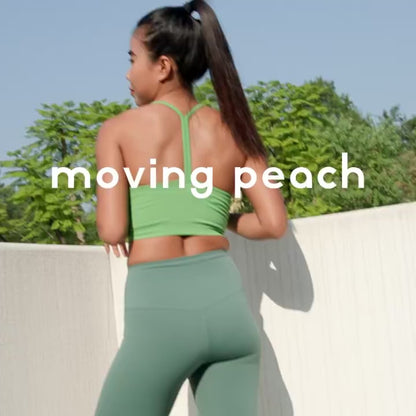 MOVING PEACH Women Sports Fitness Pants Skin-friendly High waist Yoga Trouser FlowMotion Pants BLB