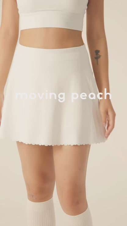 MOVING PEACH Women Tennis Skirt Golf Skirt High waist Comfort Badminton Skirt With Comfy Inner Short Outdoor Sports Dance Daily wear AKE(new)