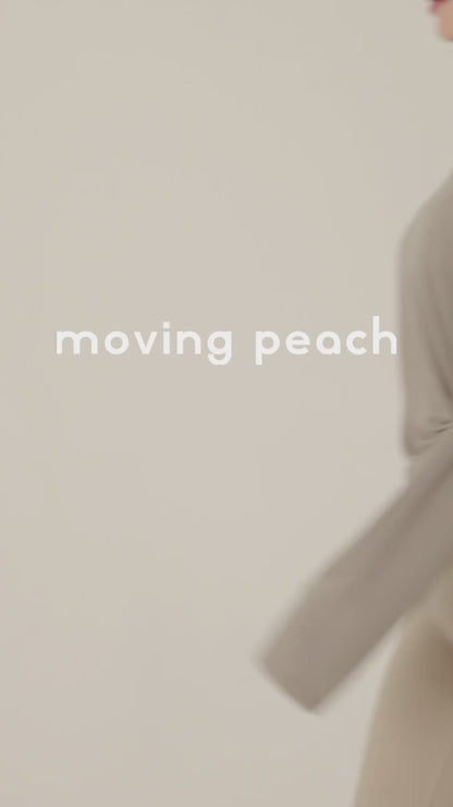 MOVING PEACH Women Yoga Longsleeve Loose Fit Drop shoulder design Sports Top with Adjustable side string Soft Gym Pilates Dance Daily wear BSC