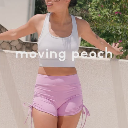 MOVING PEACH Women Sports Bra Medium Support Shockproof Running Bra Breathable Comfort Fixed Bra Cups with Back Hook Yoga Gym Dance Daily wear BBW