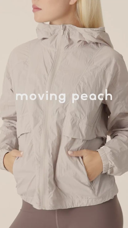MOVING PEACH Women UV Protection Jacket UPF 50+ Outdoor Running Hoodie Lightweight Full-Zip Windbreaker Jacket BSP