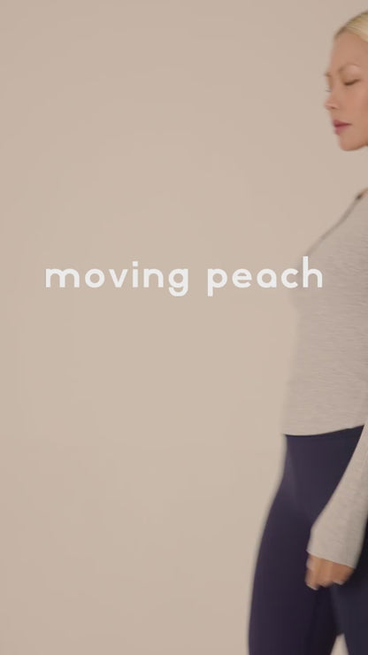 MOVING PEACH Women Yoga Top Ribbed Modal Fabric Slim Fit Pilates Top Soft Button front Sports Longsleeve Gym Running Dance Daily wear BSB