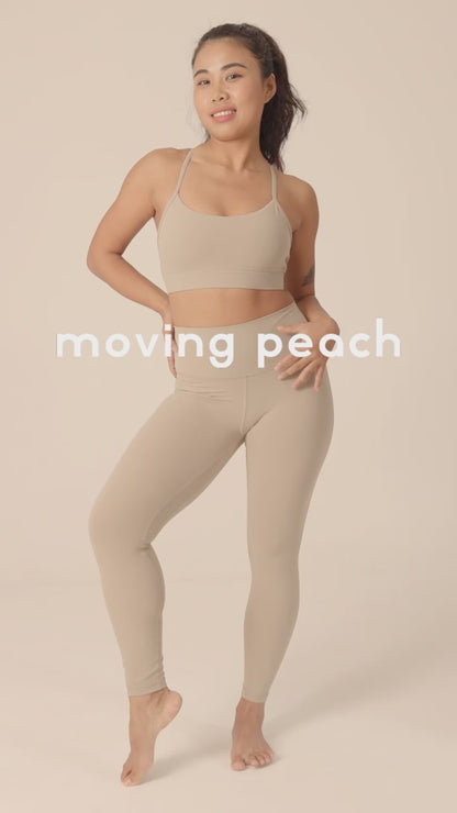 MOVING PEACH Women Sports Yoga Leggings Buttery Soft High waist Butt Lifting Training Pants Lycra Fabric Pilates Tights with Pocket Gym Dance Daily wear ELT(new)
