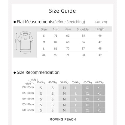 MOVING PEACH Women Sports T-shirts Slim fit Ribbed Yoga Short Sleeve Comfort Pilates Fitness Dance Daily wear BTR