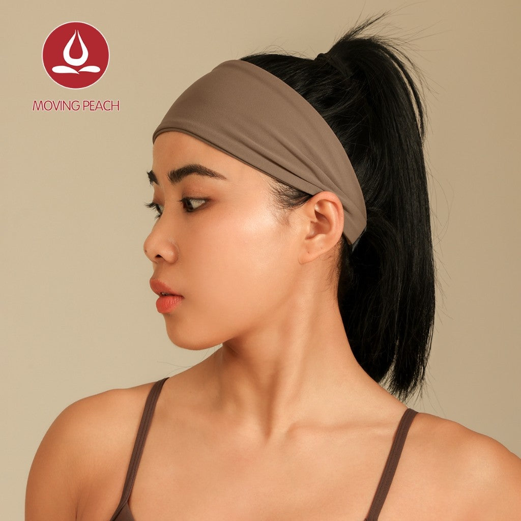 MOVING PEACH Women Cool headscarf High elastic Sweat-wicking Sports Headband Gym Outdoor Running Daily wear