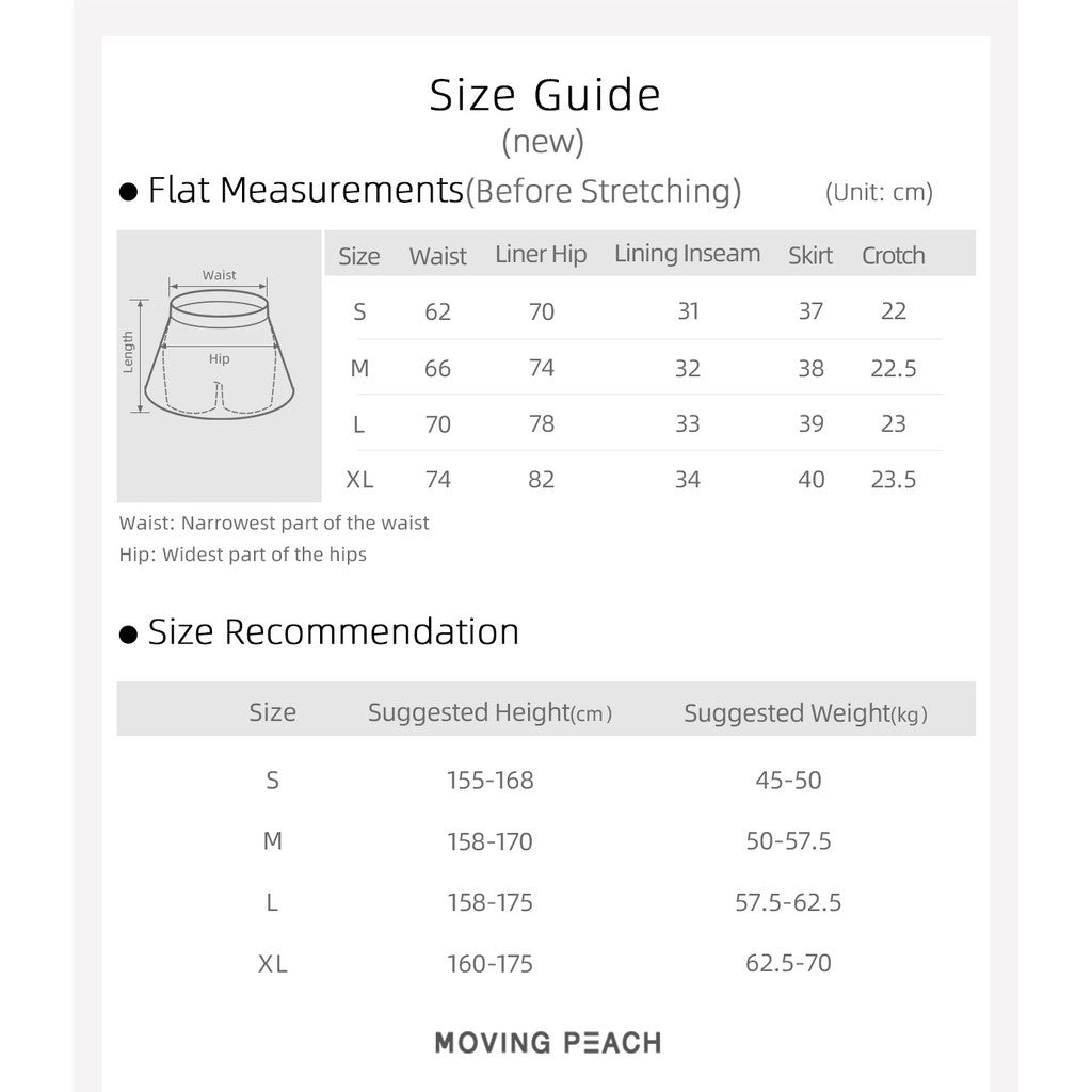 MOVING PEACH Women Tennis Skirt Golf Skirt High waist Comfort Badminton Skirt With Comfy Inner Short Outdoor Sports Dance Daily wear AKE(new)