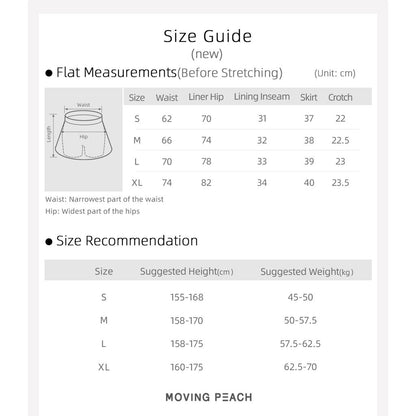 MOVING PEACH Women Tennis Skirt Golf Skirt High waist Comfort Badminton Skirt With Comfy Inner Short Outdoor Sports Dance Daily wear AKE(new)