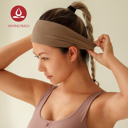 MOVING PEACH Women Cool headscarf High elastic Sweat-wicking Sports Headband Gym Outdoor Running Daily wear