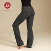 MOVING PEACH Women Flared Pants High-rise Adjustable waist string Bell-bottoms with Back Drop-in Waistband Pocket Comfort Gym Pilates Dance Daily wear CLC