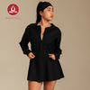 MOVING PEACH Women Sports Sets Loose Fit Full-Zip Cropped Jacket And High-Rise Quick-drying Sports Skirt With Comfy Inner Short Gym Running Dance Daily wear ASZ+AKZ