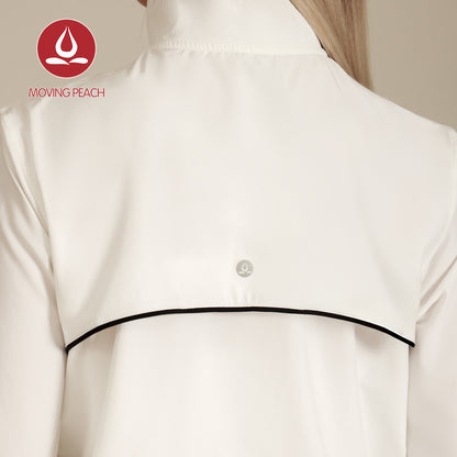 MOVING PEACH Women Sports Coats Lightweight UPF 50+ Mock neck UV Protection Jacket Loose Fit Outdoor Running Daily Wear ASN